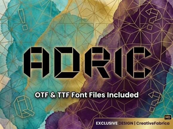 Adric: The Modern Display Font for Handmade Product Branding