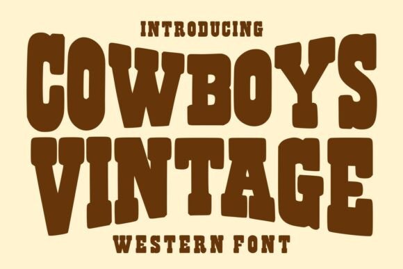 Cowboys Vintage: The Bold Display Font for Scroll-Stopping Campaigns