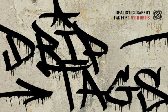 Drip Tags: The Raw Graffiti Typeface for Bold Craft Projects
