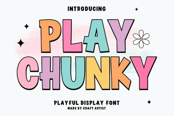 Play Chunky: A Bold Display Font for Playful Branding Projects