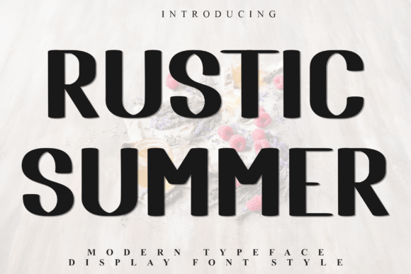 Rustic Summer: A Festive Display Typeface for Seasonal Branding