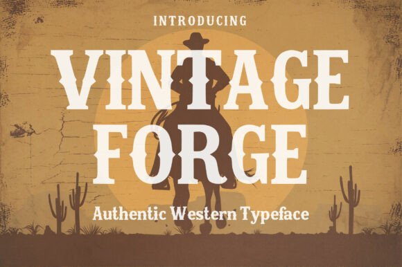 Vintage Forge: A Bold Display Typeface for Editorial Design